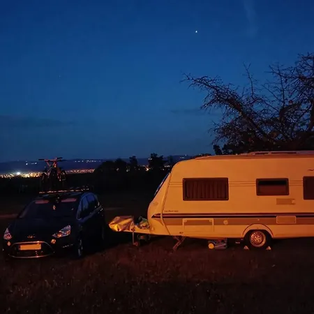 Campsite Meadow By The Forest